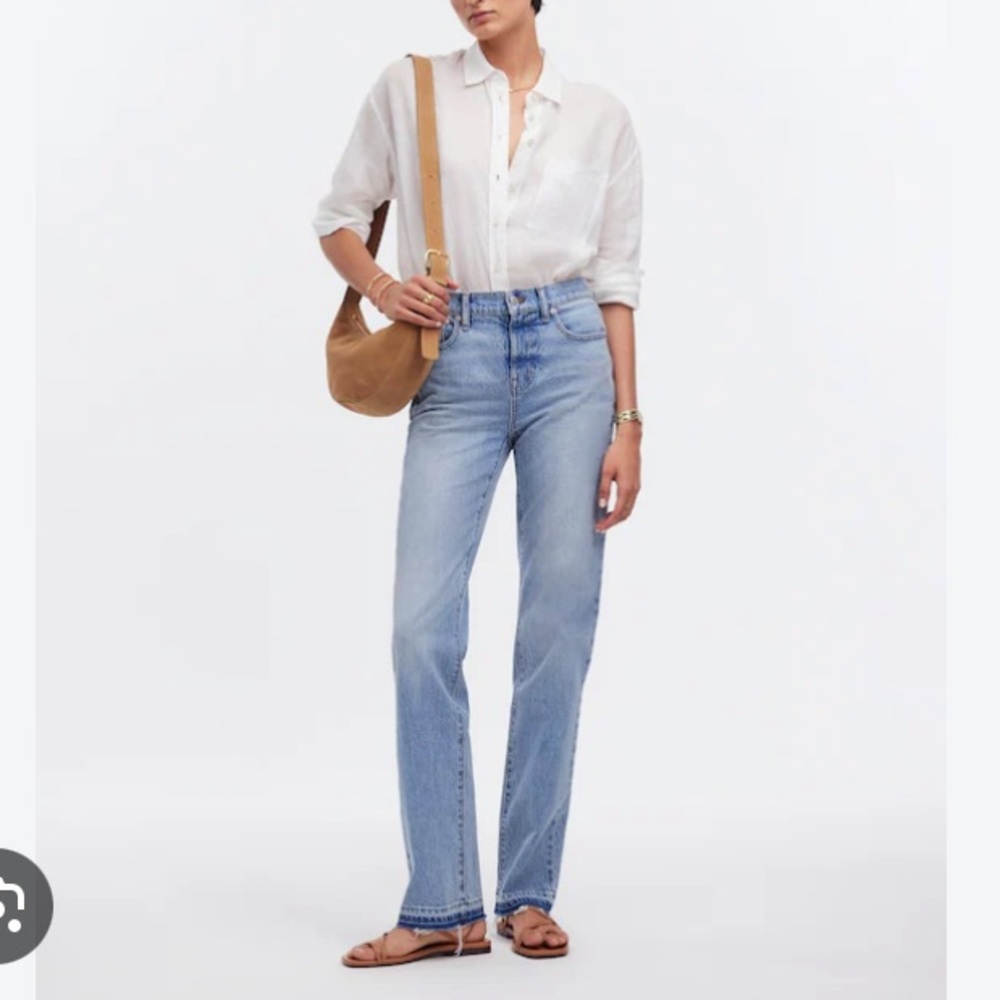 New w Tag: Madewell The 90s Straight Mid Rise  Jeans. Size 25